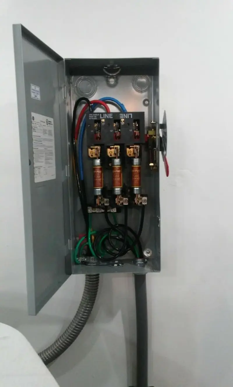 Three-phase disconnect switch installed for Electrical Wiring & Rewiring in New Fairfield